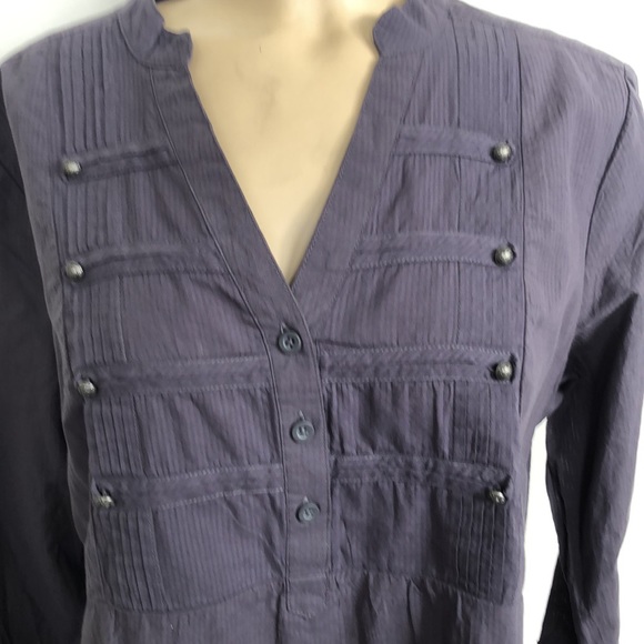 Torrid Military style poplin blouse - Picture 6 of 10